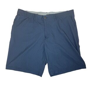 Adidas Ultimate Blue Micro Checkered Performance Stretch Golf Shorts Mens 38